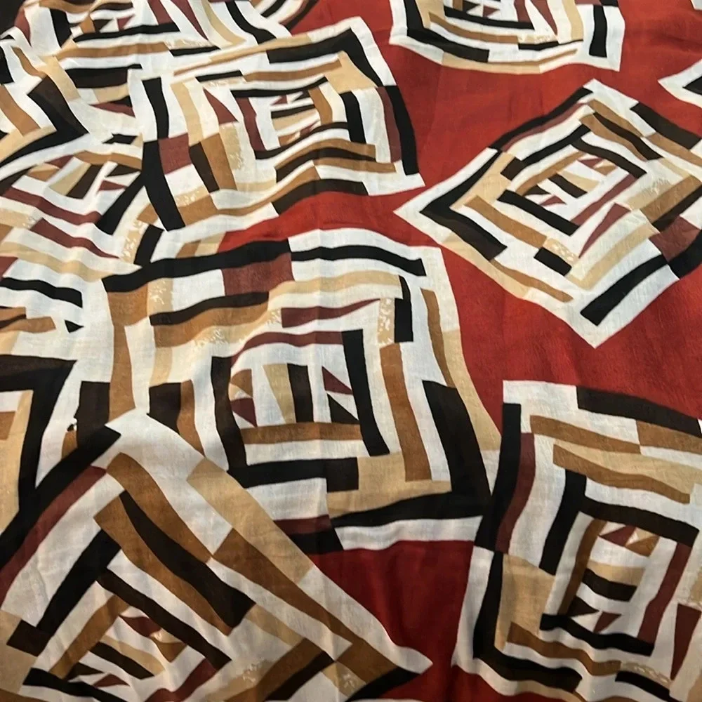 Chico’s Abstract Print Oblong Scarf.‎ 35”x74”